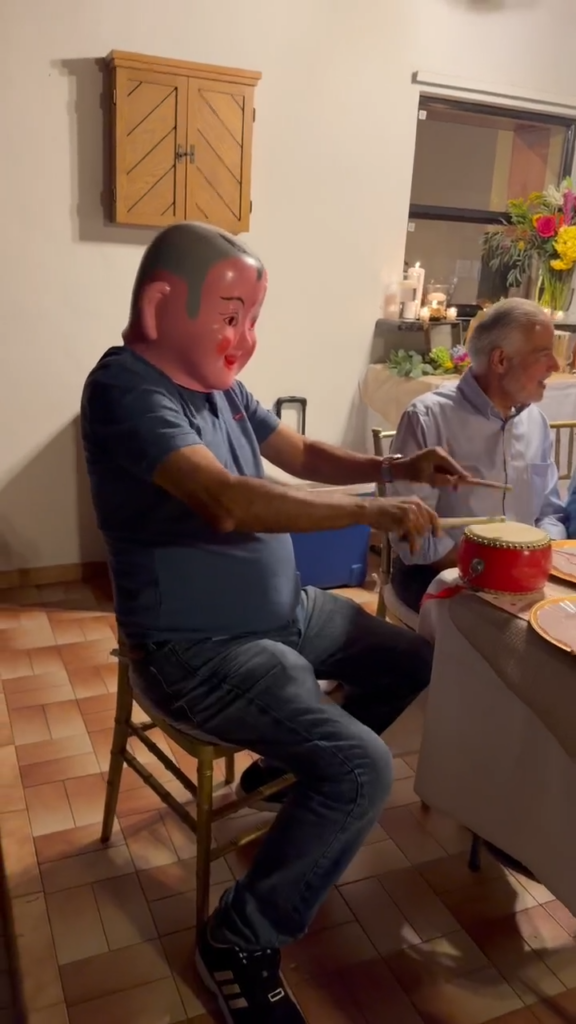 guests enjoying hibachi at home
