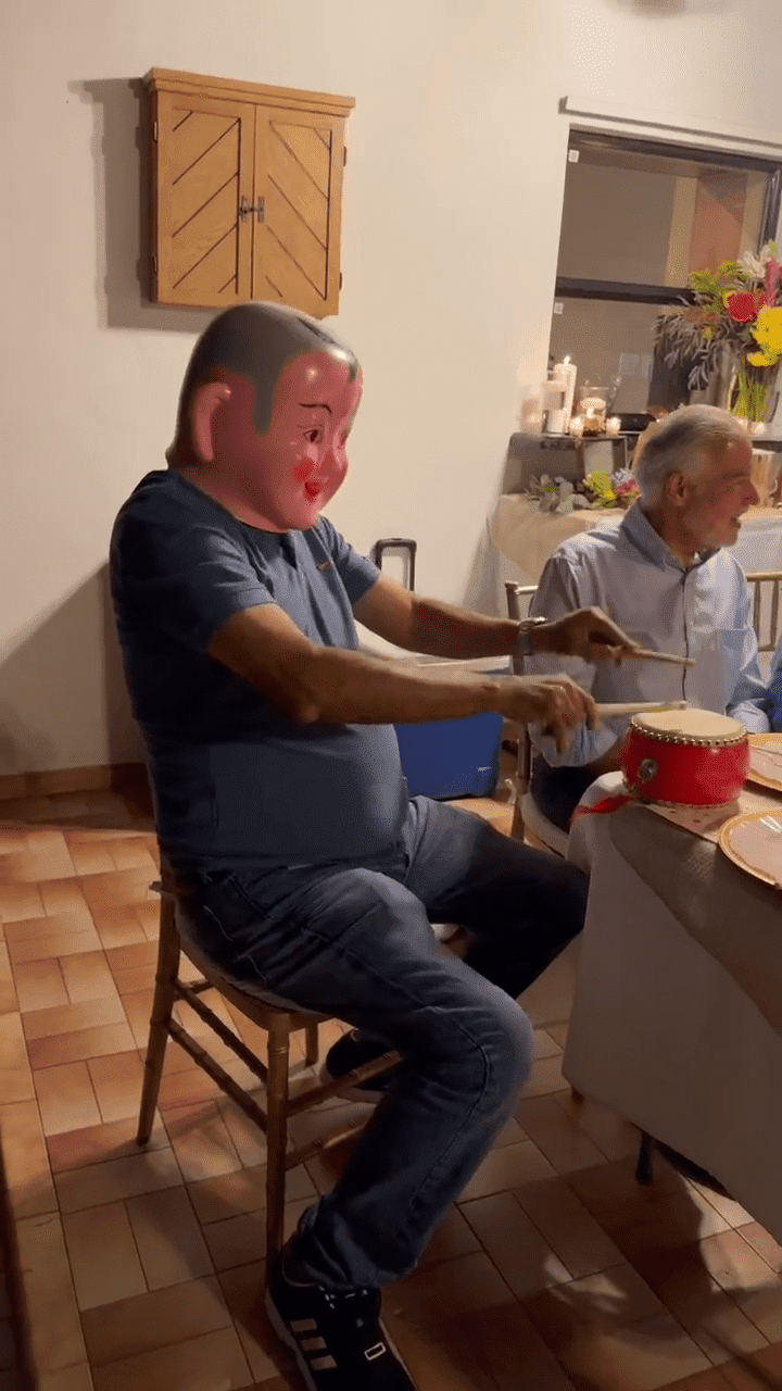 guests enjoying hibachi at home